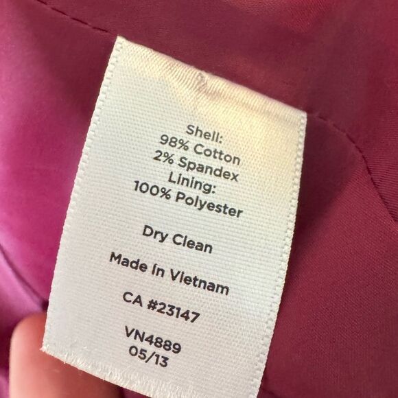 Talbots Woman’s Velvet Blazer Jacket 12P Burgundy One Button Holiday Career - Picture 5 of 6